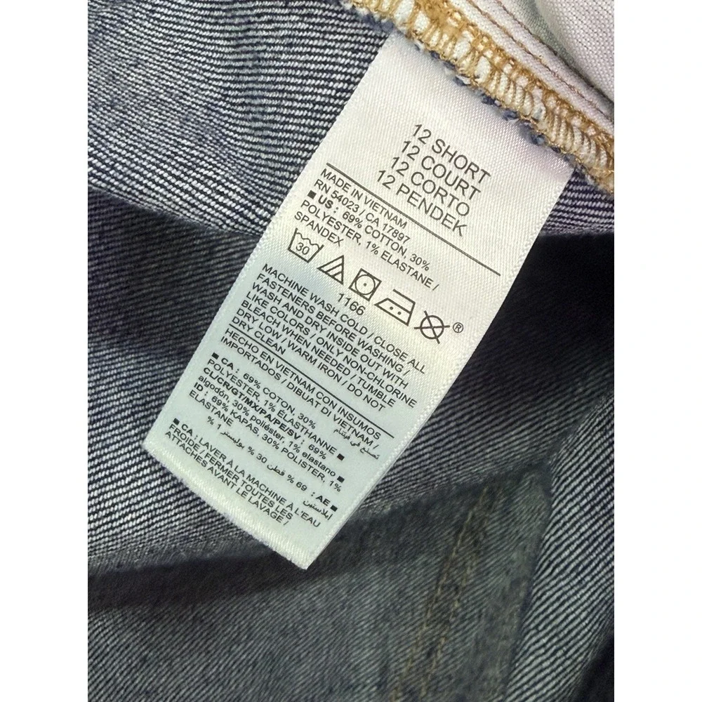 Old Navy Jeans Womens 12 Short Blue‎ Dark Wash High Rise Wow Wide Leg Stretch